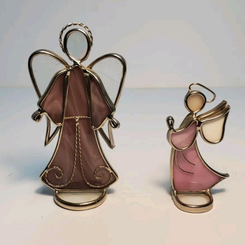 Vintage Pre-owned Stained Glass Angels